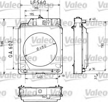VALEO 730654 Radiator, engine cooling